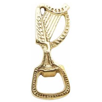 Brass Harp Bottle Opener Traditional I Irish Harp Bottle Opener in Solid Polished Brass