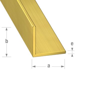 Brass Equal Corner Steel Profile 15mm x 15mm x 1.5mm x 1m