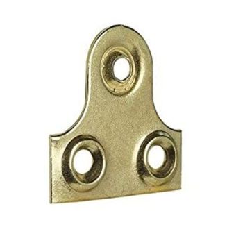 Brassed Plain Glass Plates 1.14" - Pack of 8