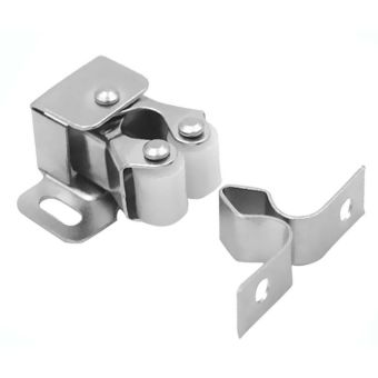 Bright Zinc Plated Double Roller Catch - Pack of 2