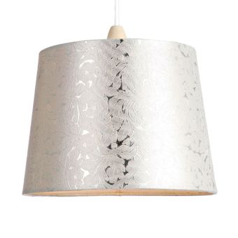 Silver Tapered Lamp Shade - 26cm