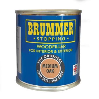 Brummer Wood Filler Medium Oak 250g – Interior & Exterior Multi-Purpose Wood Repair