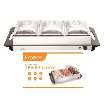 Kingavon S.Steel 3 Pan Buffet Server