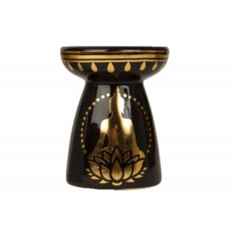 Buddha Ceramic Oil Burner - Black