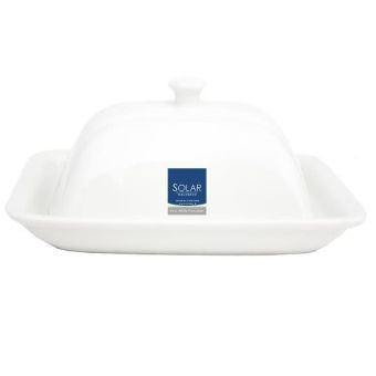 White Covered Butterdish