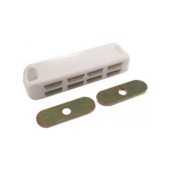 70mm White Twin Magnetic Catch