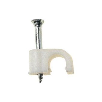 Dencon Cable Clip Round 6mm White