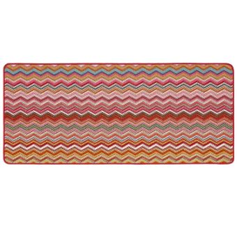 Candy Multi Bright ZigZag Doormat & Runner 67 x 150cm Washable Non Slip Indoor Runner