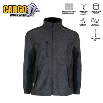 Cargo Melange Utility Jacket XXLarge | Warm Fleece Workwear Jacket