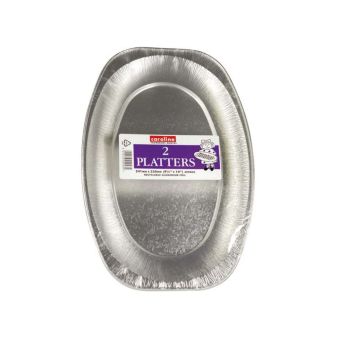 Caroline Foil Platter 558mm22 inch 2 Pack