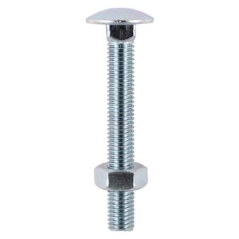 Carriage Bolts & Hex Nuts M6 x 130mm