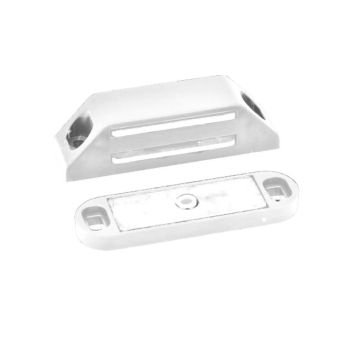 White Large Magnetic Catch - 6-8kG Pull