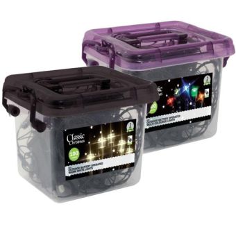Classic Christmas 100 LED Outdoor Battery Operated Lights