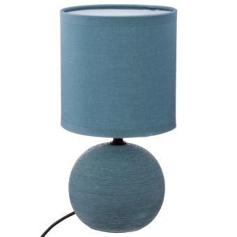 Ceramic Ball Table Lamp - Blue