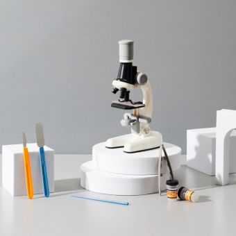 Children's Microscope Kit with Specimens and Preparation Instruments Educational Science Toy