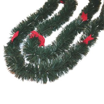 Christmas Garland with Velvet Bows 2m