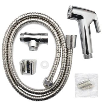 Chrome Handheld Spray Shower Set with 120cm Stainless Steel Hose and Wall Mount – Universal 12 Inch Connection for Bathroom or Bidet Use