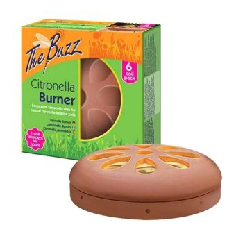 The Buzz Citronella Incense Burner - With 6 Incense Coils