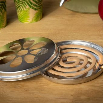 Citronella Coils with Zinc Metal Burner for Outdoor Use – 10 Pack Mosquito Repellent with Long Burning Time