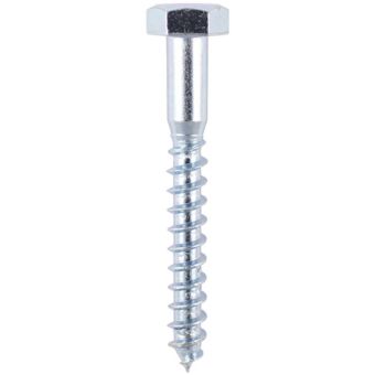 Timco Coach Screws Hex Head Zinc Plated 6.0 x 100mm – Pack of 10 Heavy Duty Wood Screws