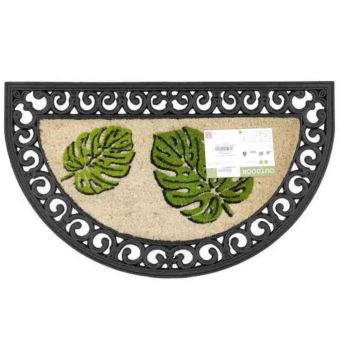 Coco Relief Green Leaf Door Mat - 45 X 75cm