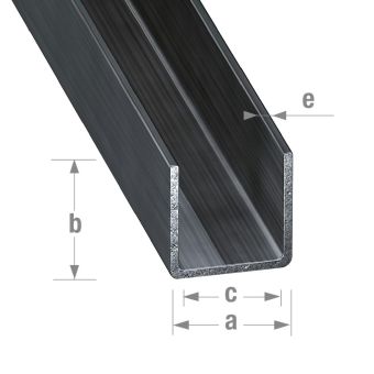 Cold-pressed Steel U-profile - 9mm x 11mm x 6mm x 1.5mm x 2m