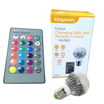 Kingavon 5w Colour Changing LED Bulbs with Remote Control