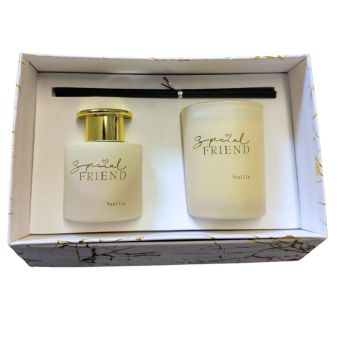 Cream Candle & Diffuser Gift Box