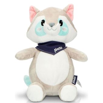 Alecto BC351 Cuddly Raccoon & Night Light I Soothing 3-in-1 Sleep Companion with Night Light, Lullabies and Sound Sensor