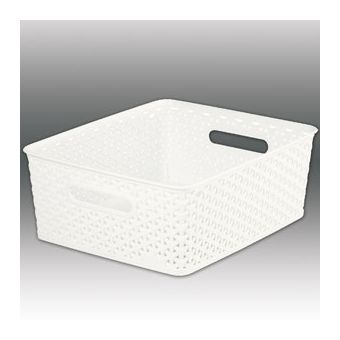 Curver My Style Small Rectangular Basket Vintage White 8L