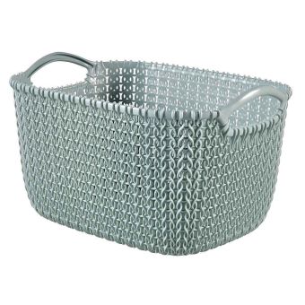 Curver Knit Rectangular Basket Duck Egg Blue