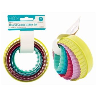 Ashley 5pc Round Cookie Cutter Set