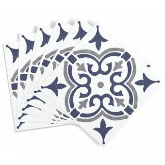 D-C-Fix Self Adhesive Wall Tiles Jamila Blue – 15cm x 15cm I Pack of 6