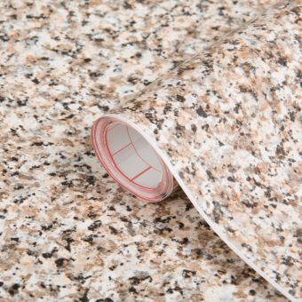 D-C-Fix Granite Beige Self Adhesive Vinyl Wrap Film for Kitchen Worktops and Furniture 2m x 45cm