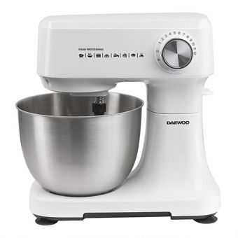 Daewoo Stand Mixer 600W 12 Speed with Pulse 3.5L Bowl Dough Hook White