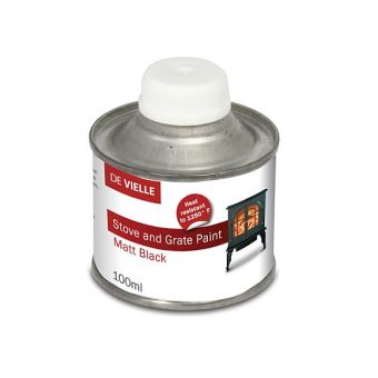 De Vielle Stove and Grate Paint - Matt Black 100ml