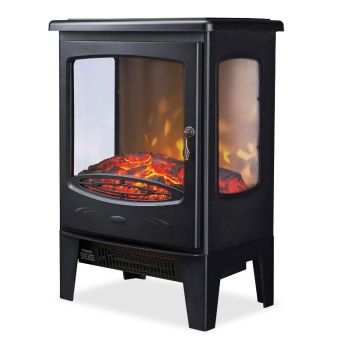 De Vielle Classic 3D Electric Stove Black 1800W