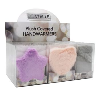 De Vielle Plush Covered Handwarmers CDU | Reusable Instant Heat Handwarmers