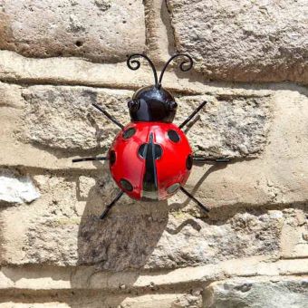 Decor Ladybird Metal Wall Art – Colourful Garden Decoration