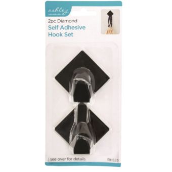 Diamond Self Adhesive Hook Set- 2 pieces