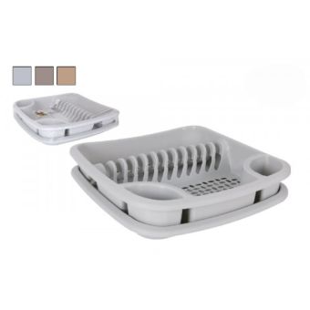 Dish Drainer with Tray 40 x 39 x 9.3cm - Assorted colours
