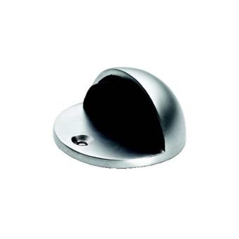 Satin Chrome Hooded Half Moon Door Stop - 1¾"