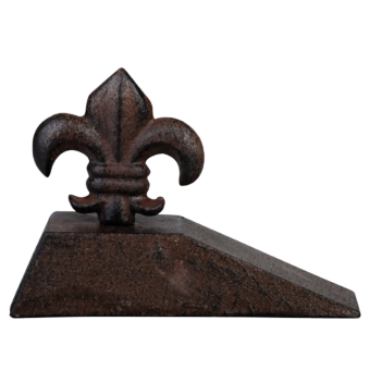 Cast Iron Door Wedge Stopper – Fleur de Lis Design