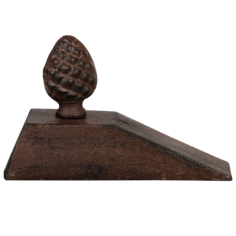 Cast Iron Door Wedge Stopper – Pine Cone Design