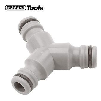 Draper 3-Way Y Shape Snap In Garden Hose Connector