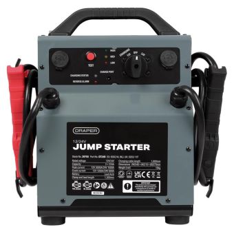 Draper 12/24V Jump Starter | Portable Booster for Cars, Vans, Trucks & More