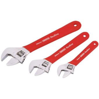 Draper Redline Soft Grip Adjustable Wrench Set