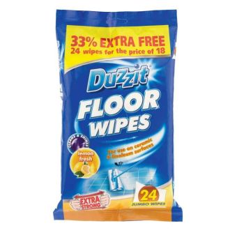 Duzzit Lemon Fresh Floor Wipes - Pack Of 24