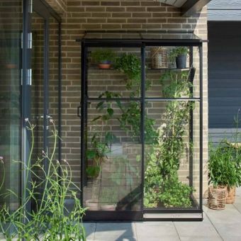 The Halls Qube Lean-to Greenhouse (Includes Base)-2ft x 4ft