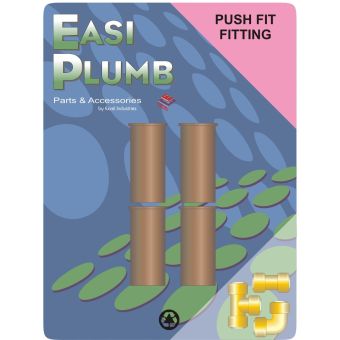 Easi Plumb 1/2" Black Plastic Push-fit Pipe Inserts I Pack of 4
